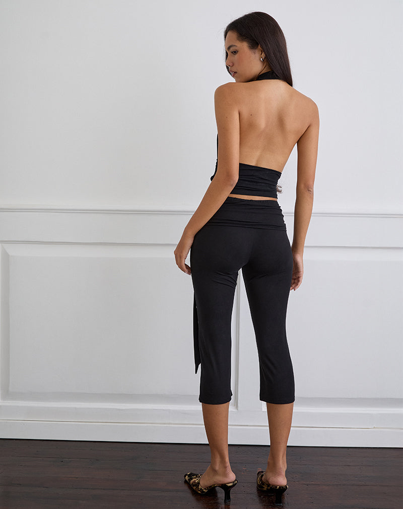 Image de Effy Tie Side Cupro Capri en noir