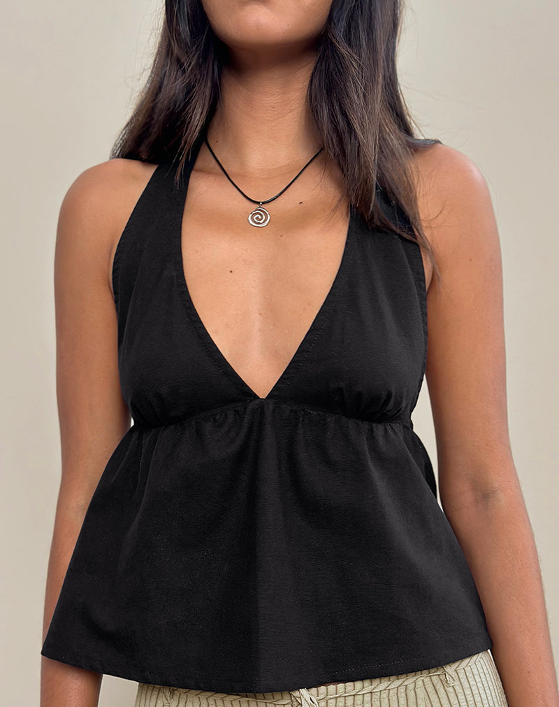 Image de Eldana Halterneck Top in Black