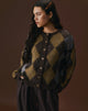 Image de l'Eliana Cardigan en tricot Argyle Brown