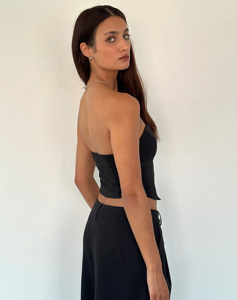 Image de Elita Hook and Eye Corset Top in Black