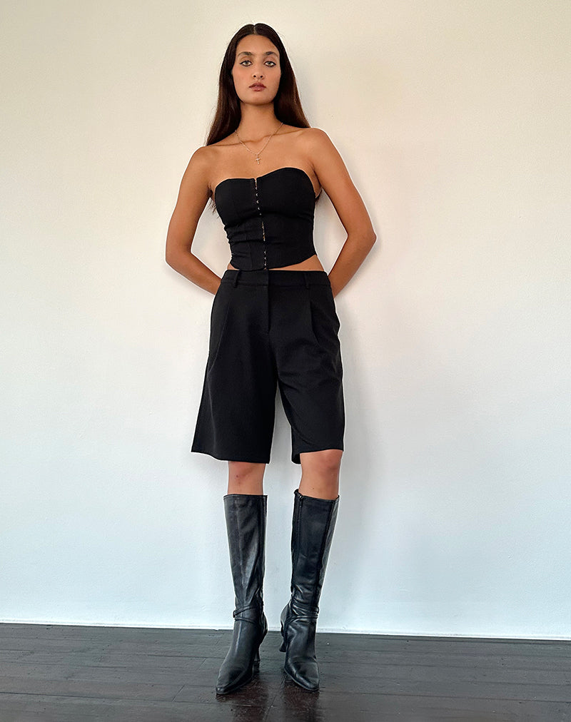 Image de Elita Hook and Eye Corset Top in Black