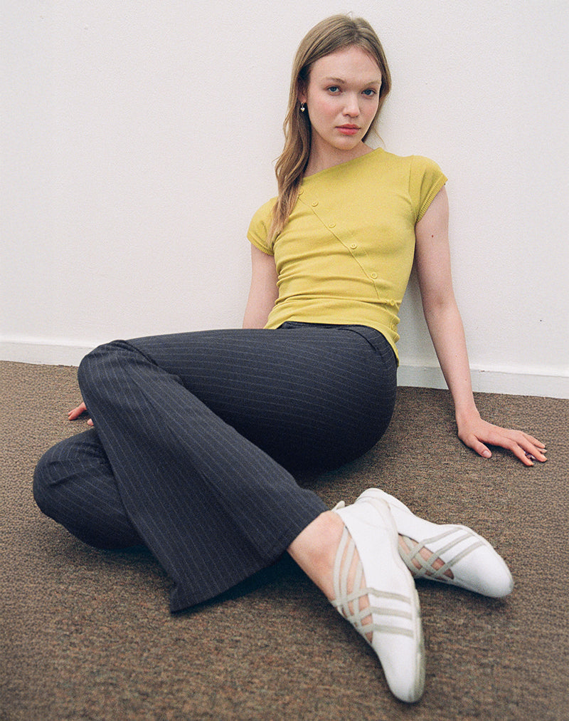 Pantalon Malvinas, rayé gris tailleur
