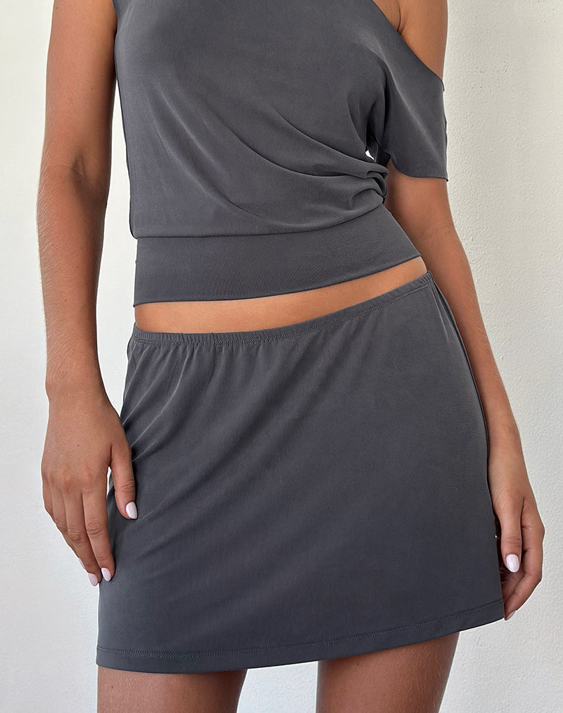 Image de la mini-jupe Nidya en gris foncé