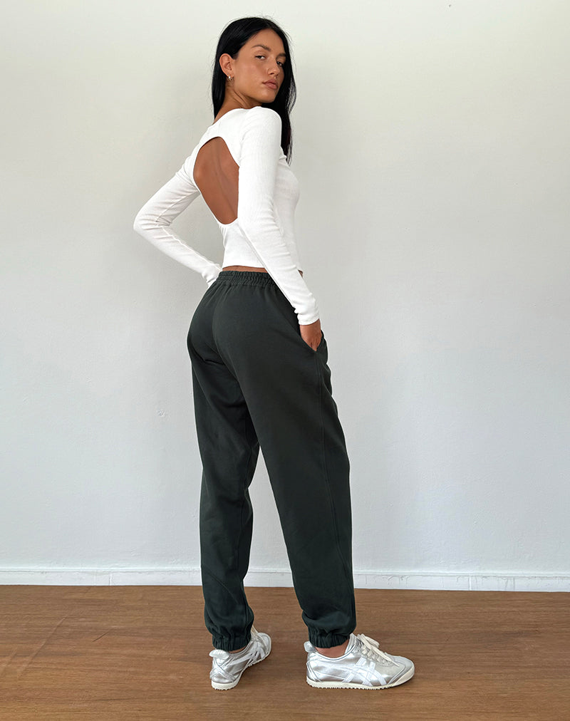 Image de Em Jogger en Beluga Light Grey avec broderie M