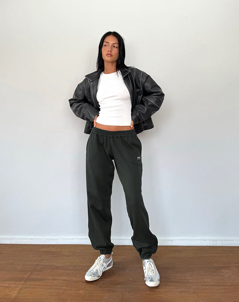 Image de Em Jogger en Beluga Light Grey avec broderie M