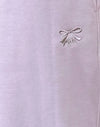 Gris violet avec broderie de nœud