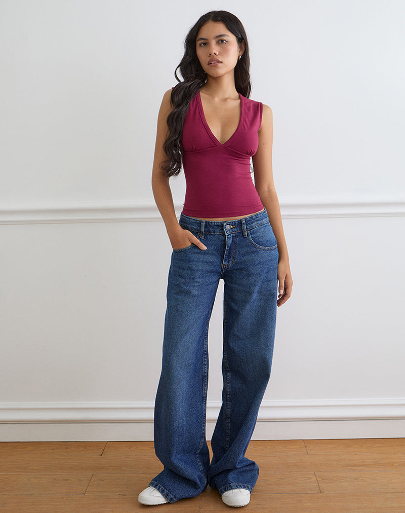 Haut plongeant Emberly en bordeaux