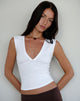 Image de Emberly Plunge Top in White