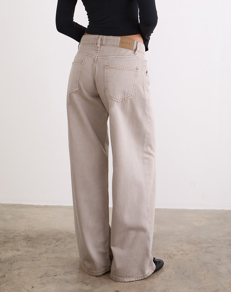 Image de Jeans spacieux à taille basse en Pebble