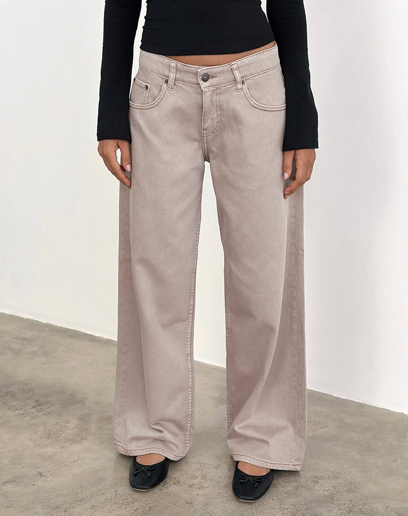 Image de Jeans spacieux à taille basse en Pebble