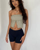 Image de Enzie Butterfly Bandeau Top in Slate Green Linen