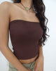 Image de Erin Tube Top in Knit Bitter Chocolate