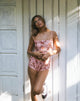 Image de Erna Shorts in Pink Lace Floral Bloom