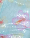 Sequin Blooming Flower Blue