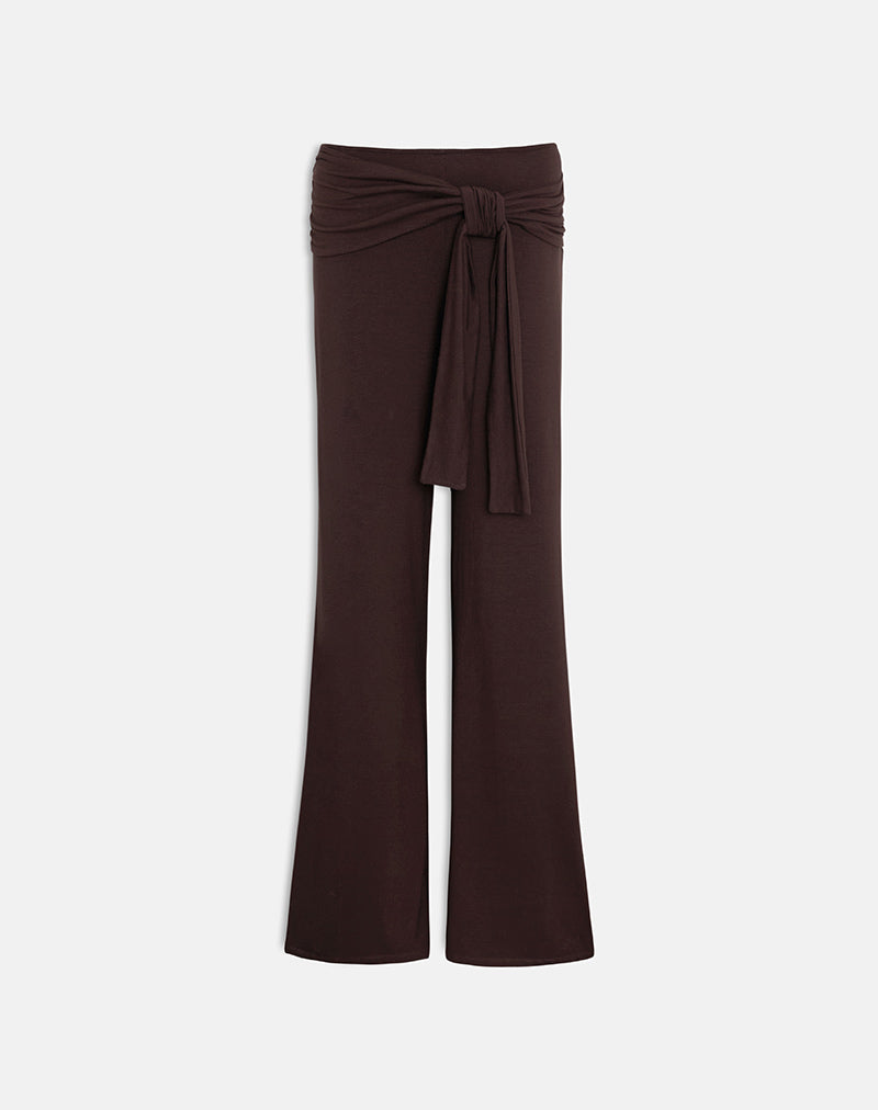Image du pantalon Esata Wrap en chocolat amer