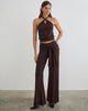 Image du pantalon Esata Wrap en chocolat amer