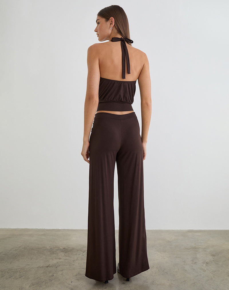 Image du pantalon Esata Wrap en chocolat amer