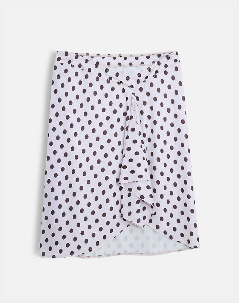 Jupe midi Esmeray à pois rétro