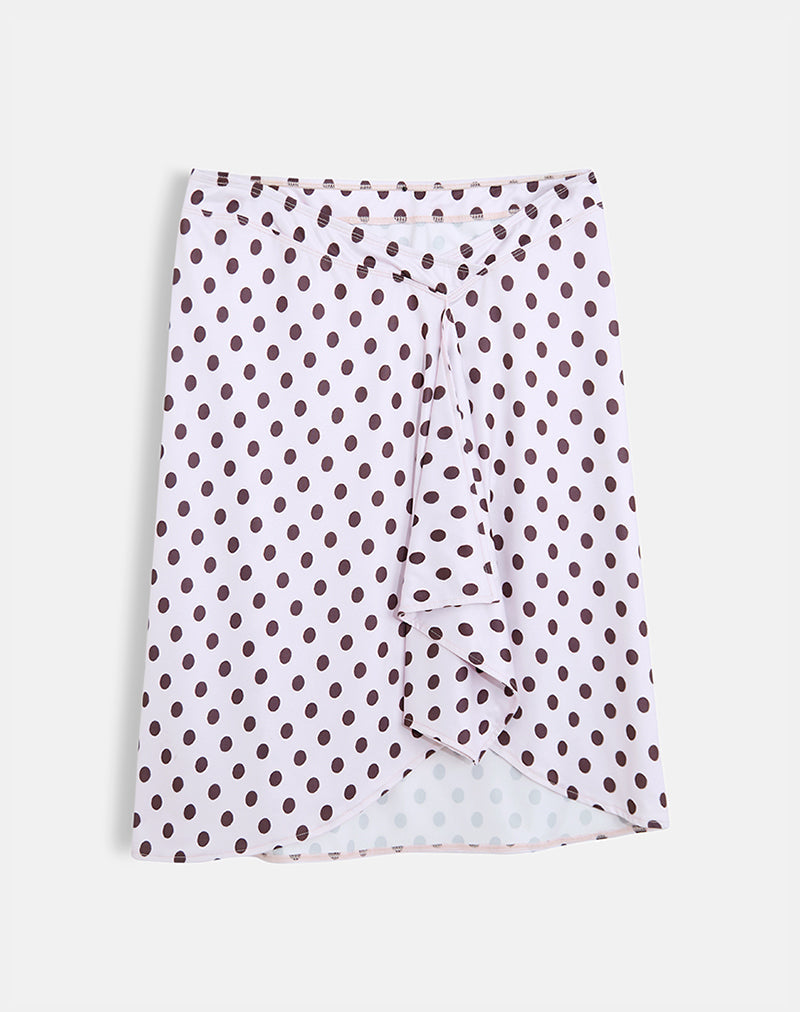 Jupe midi Esmeray à pois rétro