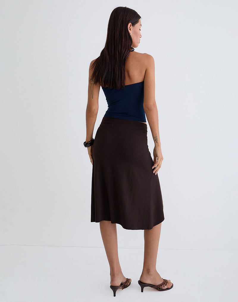 Image de Esmeray Midi Skirt In Chocolate Brown
