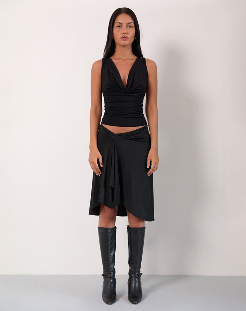 Jupe midi Esmeray, noir