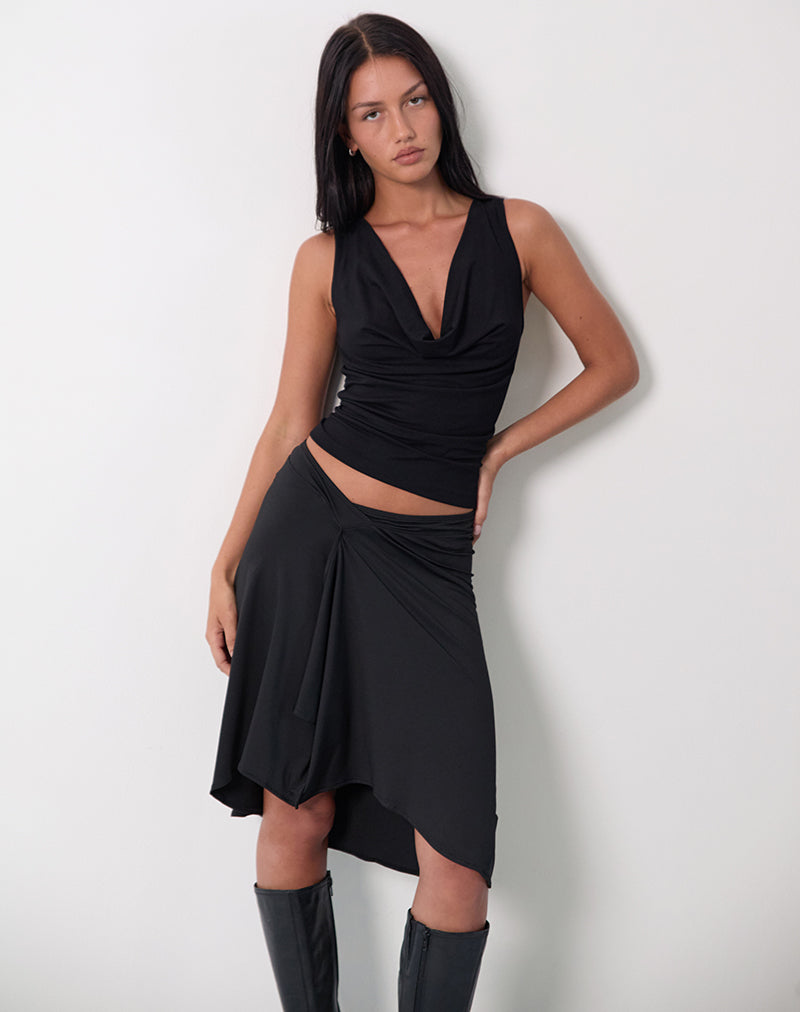 Jupe midi Esmeray, noir