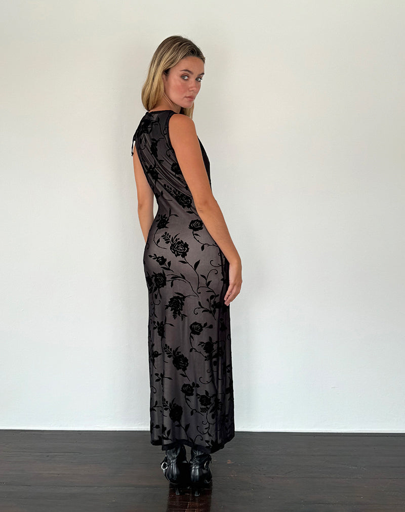 Image de Estoria Midi Dress Black Rose Flock