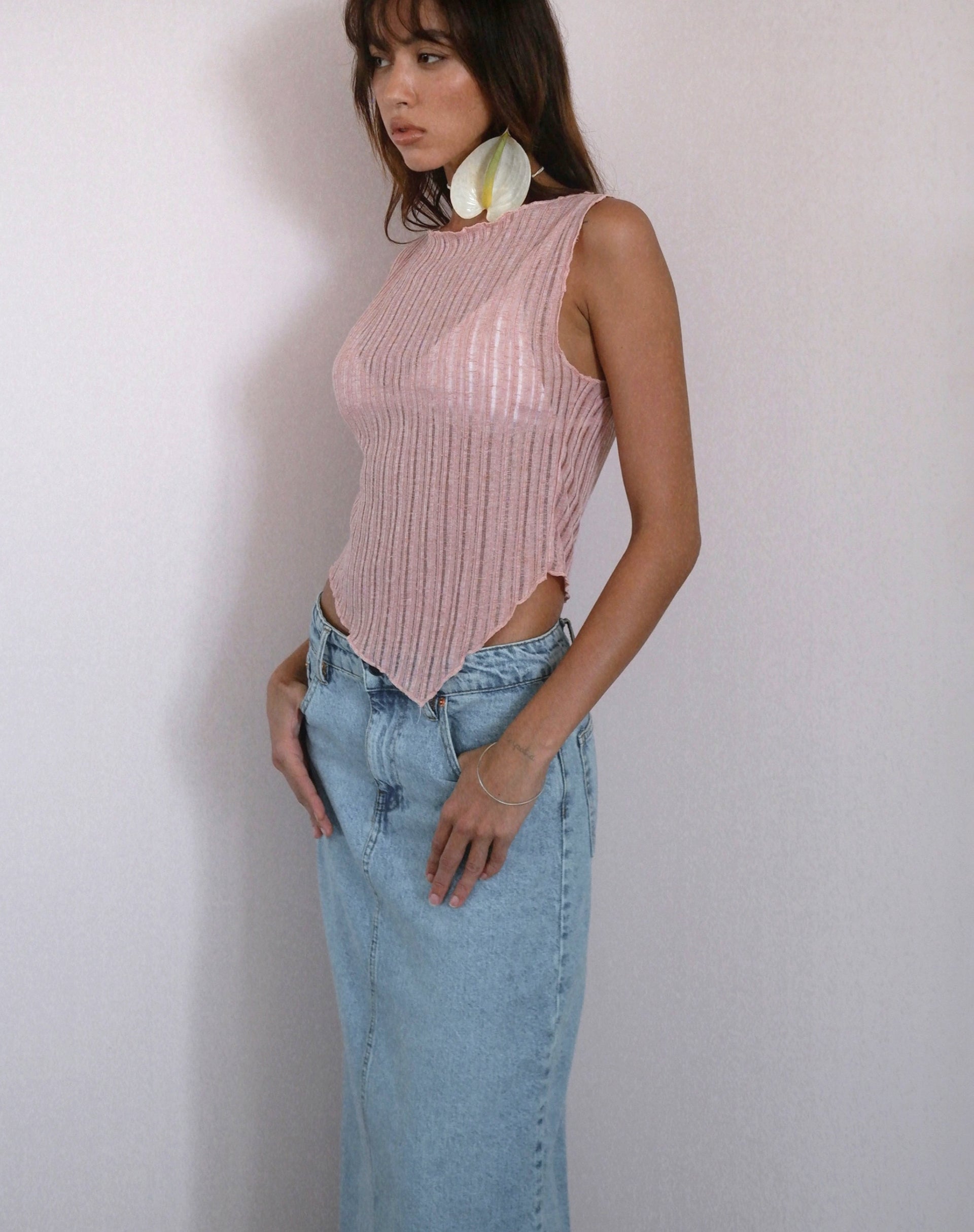 image de Etta Knitted Vest Top In Pink