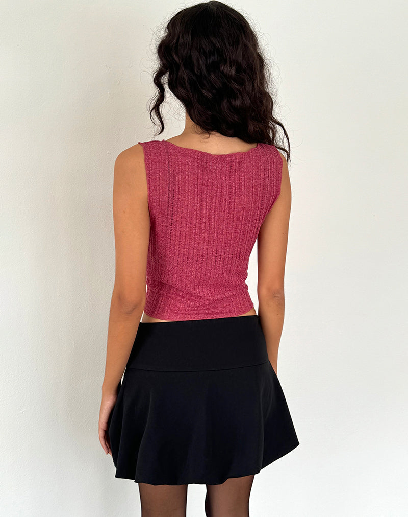 Image de Etta Vest Top in Burgundy