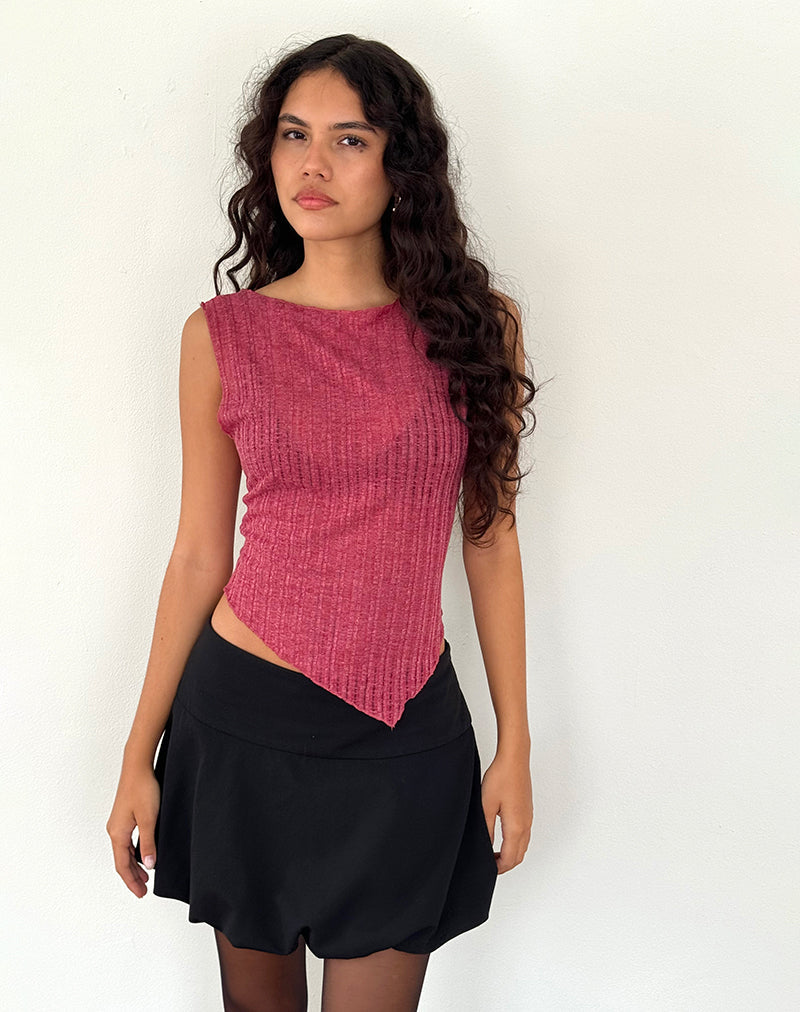 Image de Etta Vest Top in Burgundy