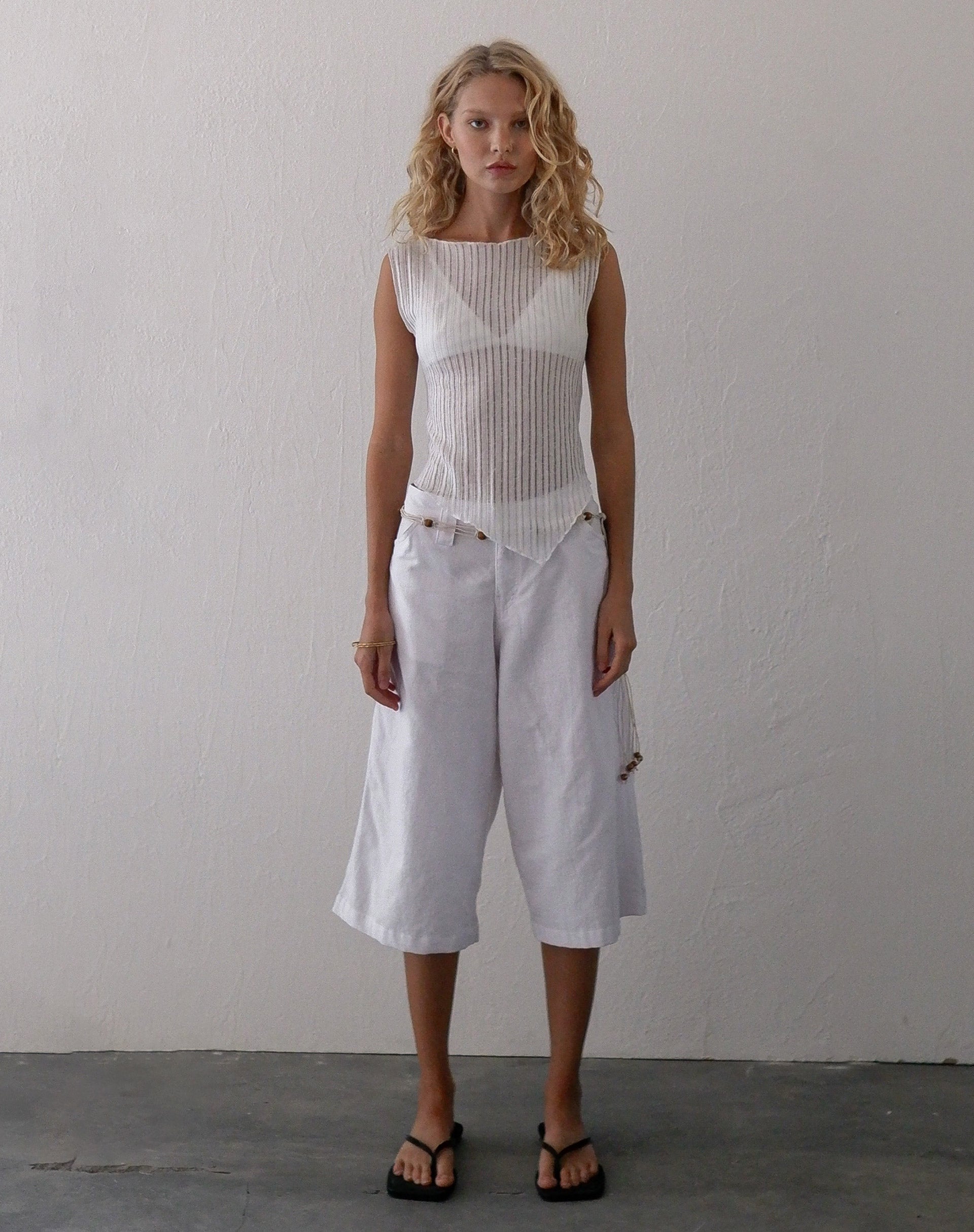 Image de Saomy Short long en blanc