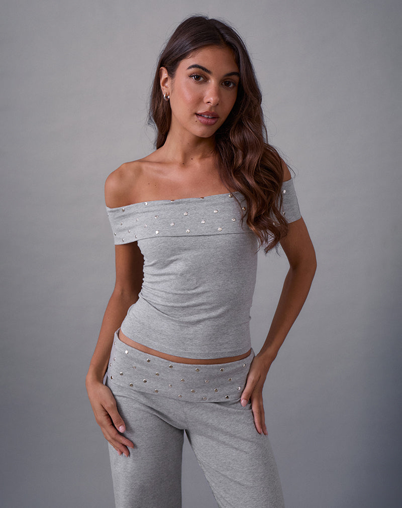 Image de Eulala Bardot Top in Studded Grey Marl