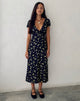 Image de Eviaso Midi Dress in Lemon and Lime Black