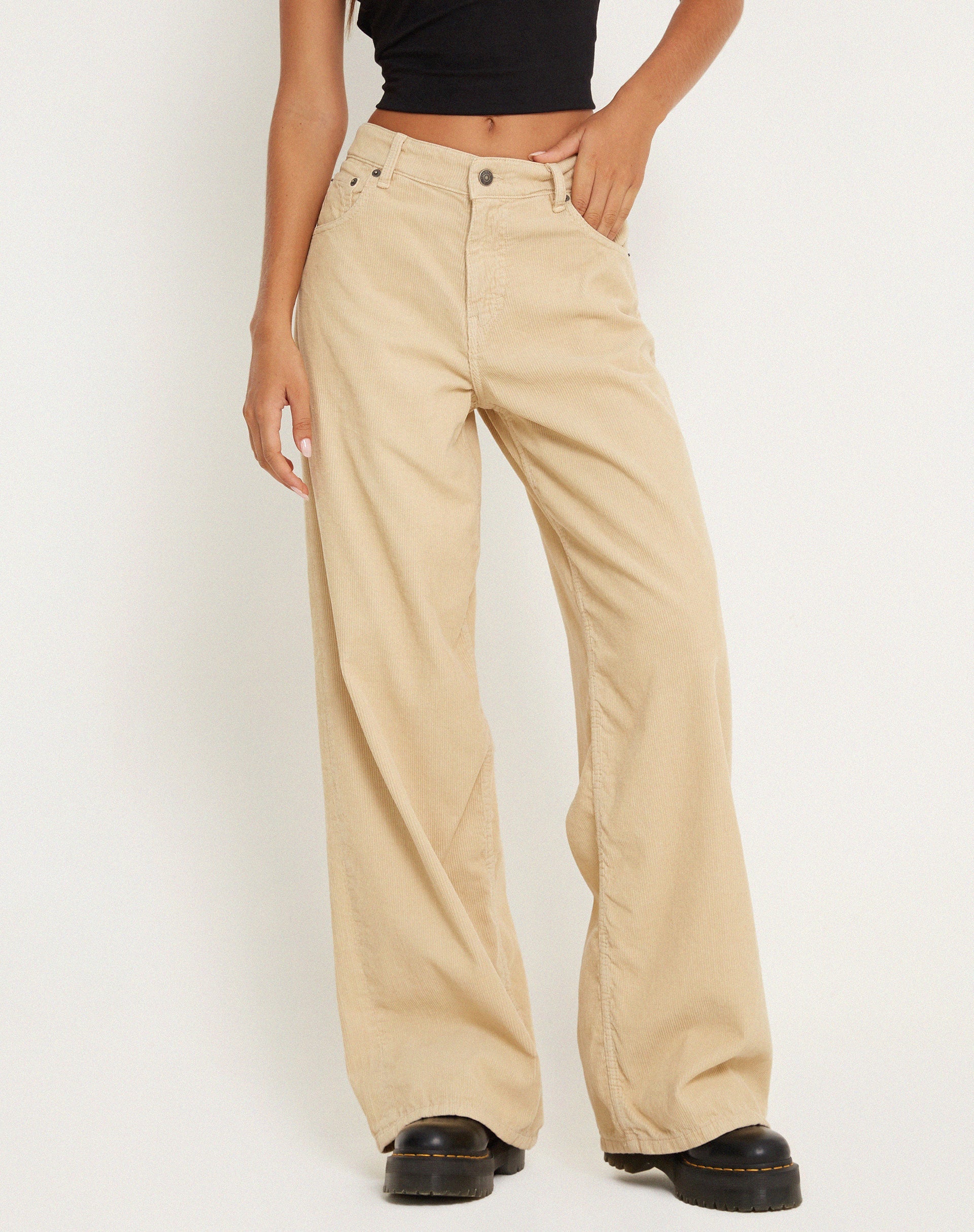Image de la Jeans Roomy Extra Large en Cord Light Tan