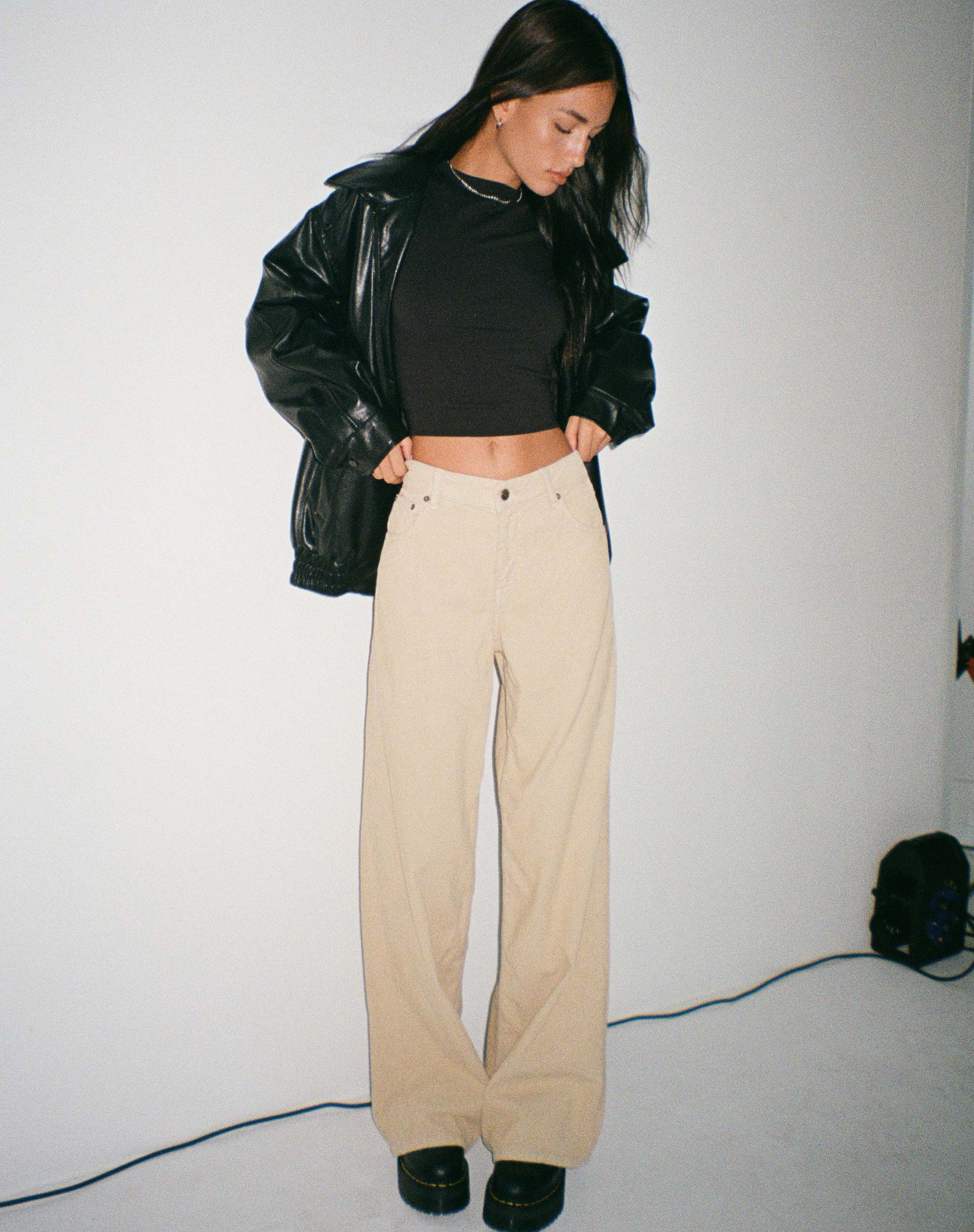 Image de la Jeans Roomy Extra Large en Cord Light Tan