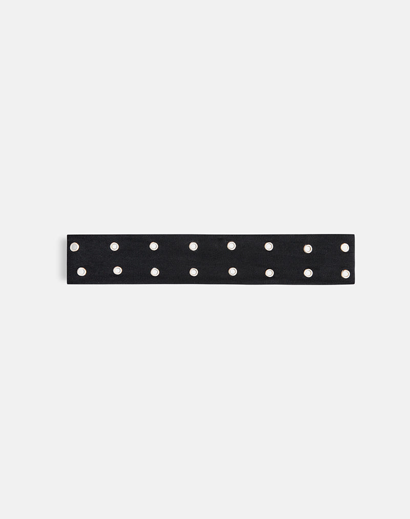 Bandeau à œillets en noir