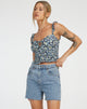 image de Ezra Crop Top in Floral Field Navy