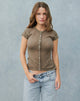 Image de Elmira Top in Sheer Knit Khaki
