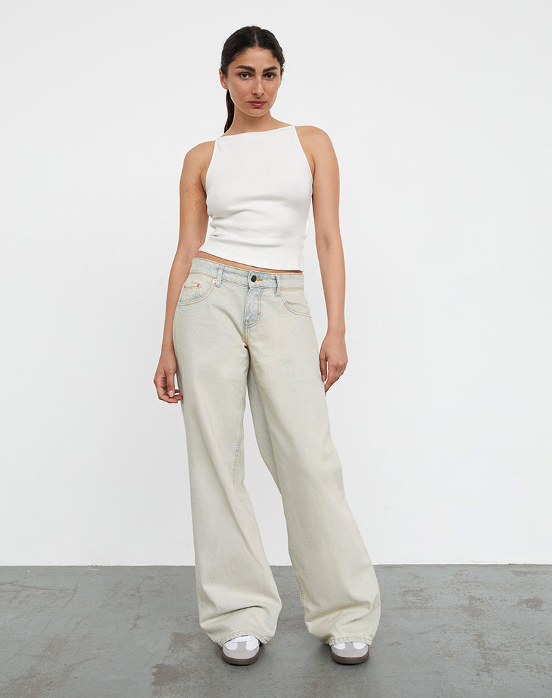 Image de Roomy Extra Wide Low Rise Jeans In Arctic Blue