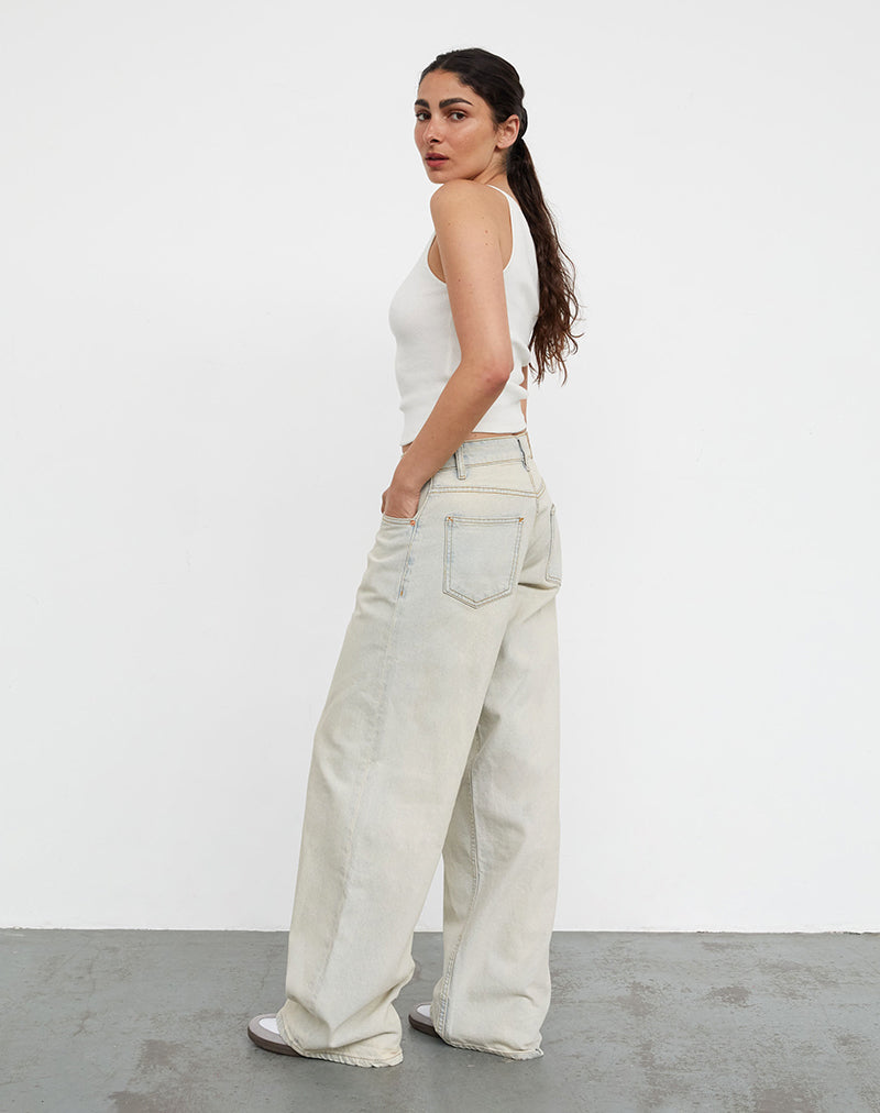 Image de Roomy Extra Wide Low Rise Jeans In Arctic Blue