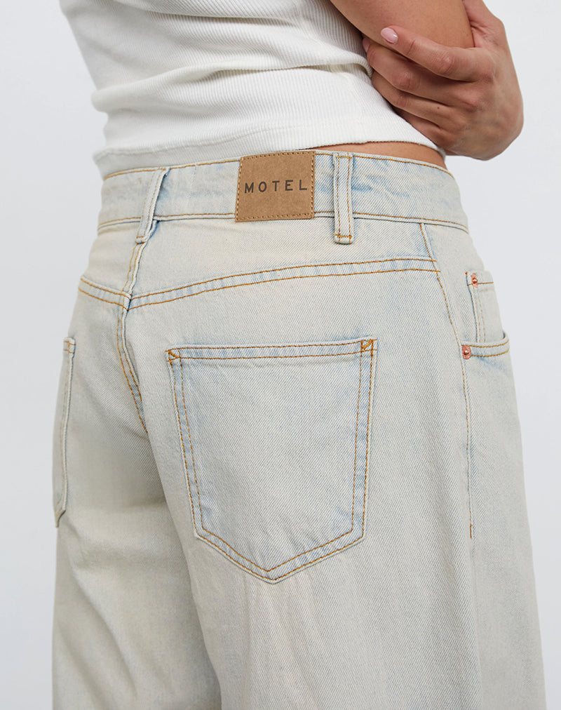 Image de Roomy Extra Wide Low Rise Jeans In Arctic Blue