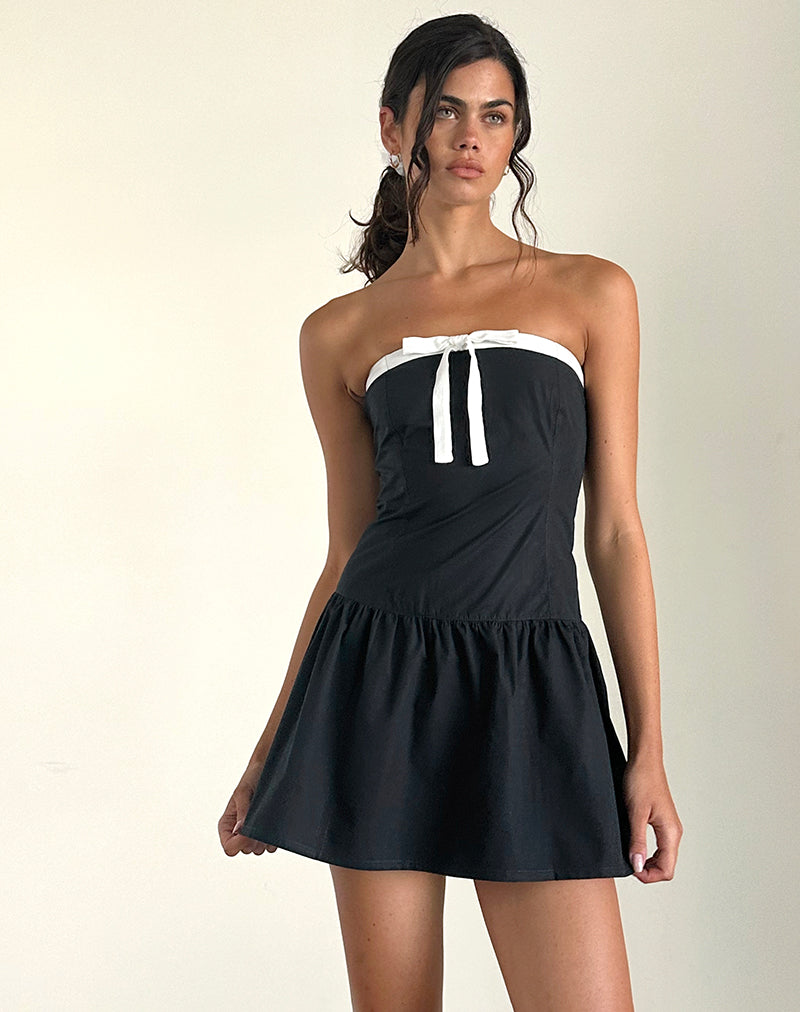 Mini robe Faelas en claquettes avec nœuds écossais