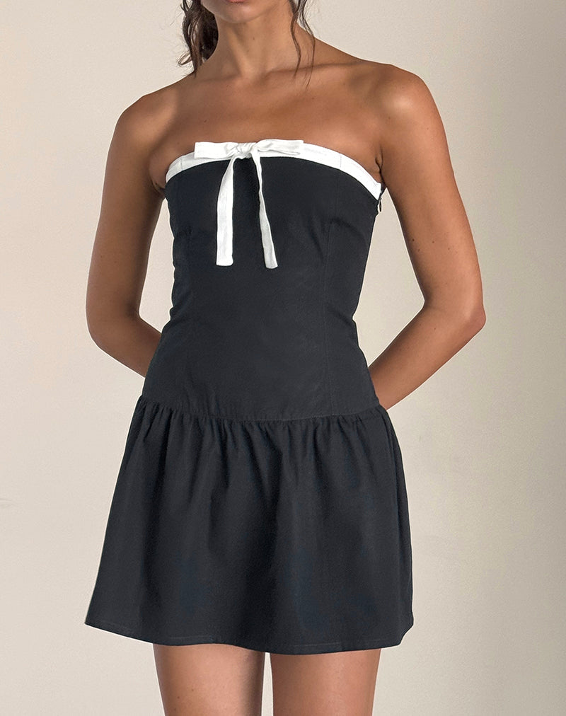 Mini robe Faelas en claquettes avec nœuds écossais