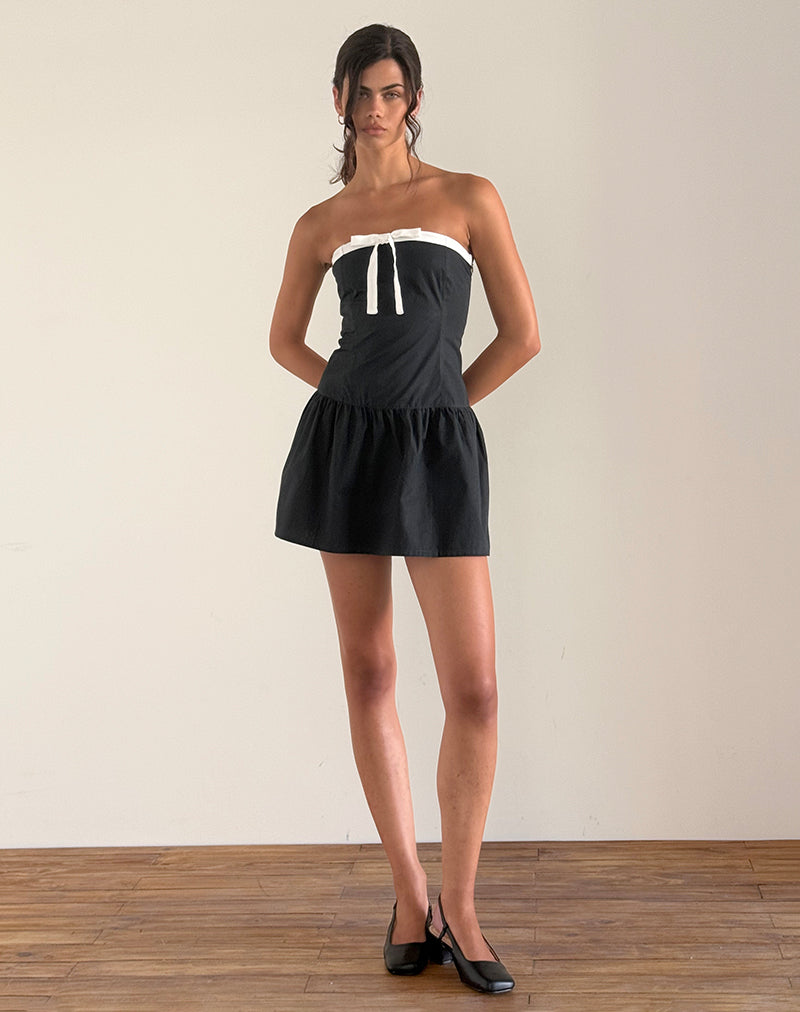 Image de Faelas Mini Robe en chausson de claquettes avec nœuds écossais