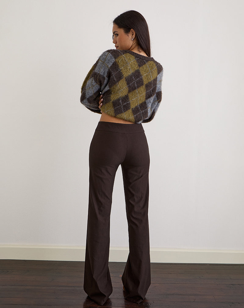 Image de Falita Trouser in Tailoring Dark Brown
