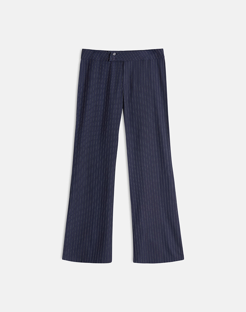 Image du pantalon Falita en rayures bleu marine sur mesure