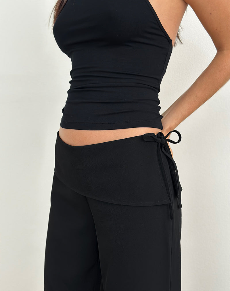 Pantalon Faria en tailleur noir