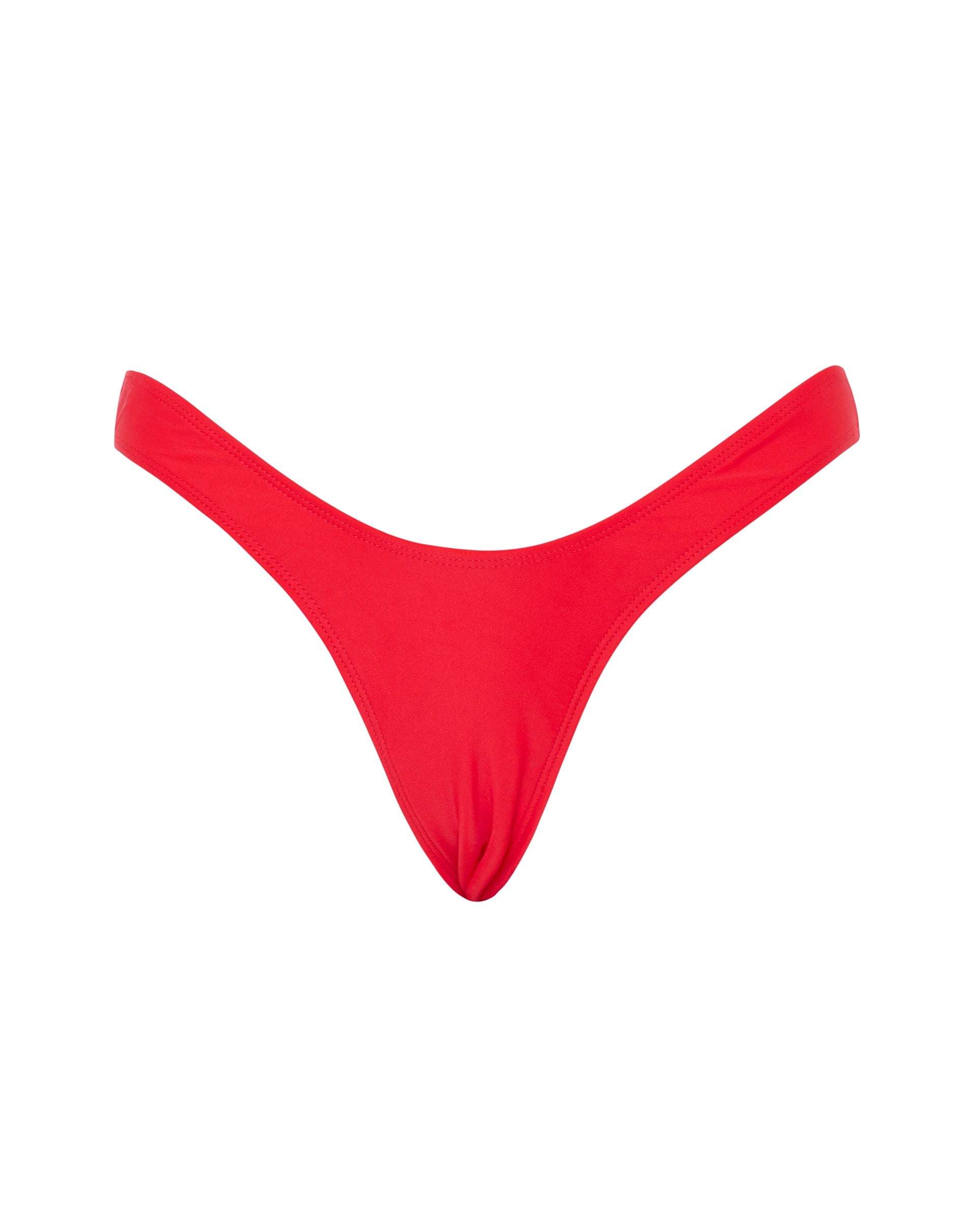 Image de la culotte de bikini Farida en rouge écarlate