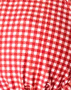 Vichy rouge avec bordure picot