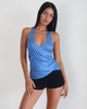 Image de Fayez Slinky Top in Blue Diagonal Stripe